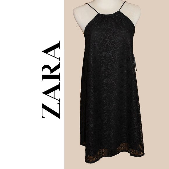 What a Beauty Zara Basic Collection Black spaghetti Strap Dress - Picture 2 of 12